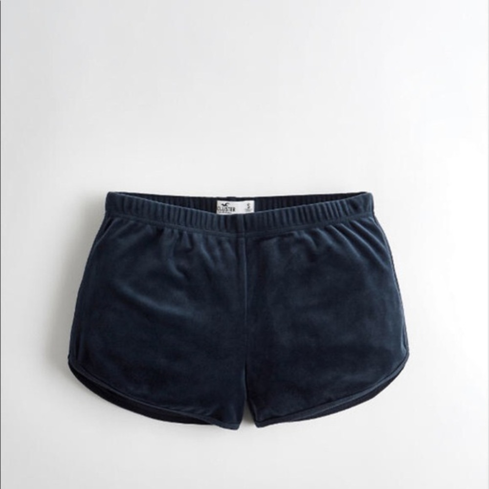 Hollister Dark Blue Velvet Shorts